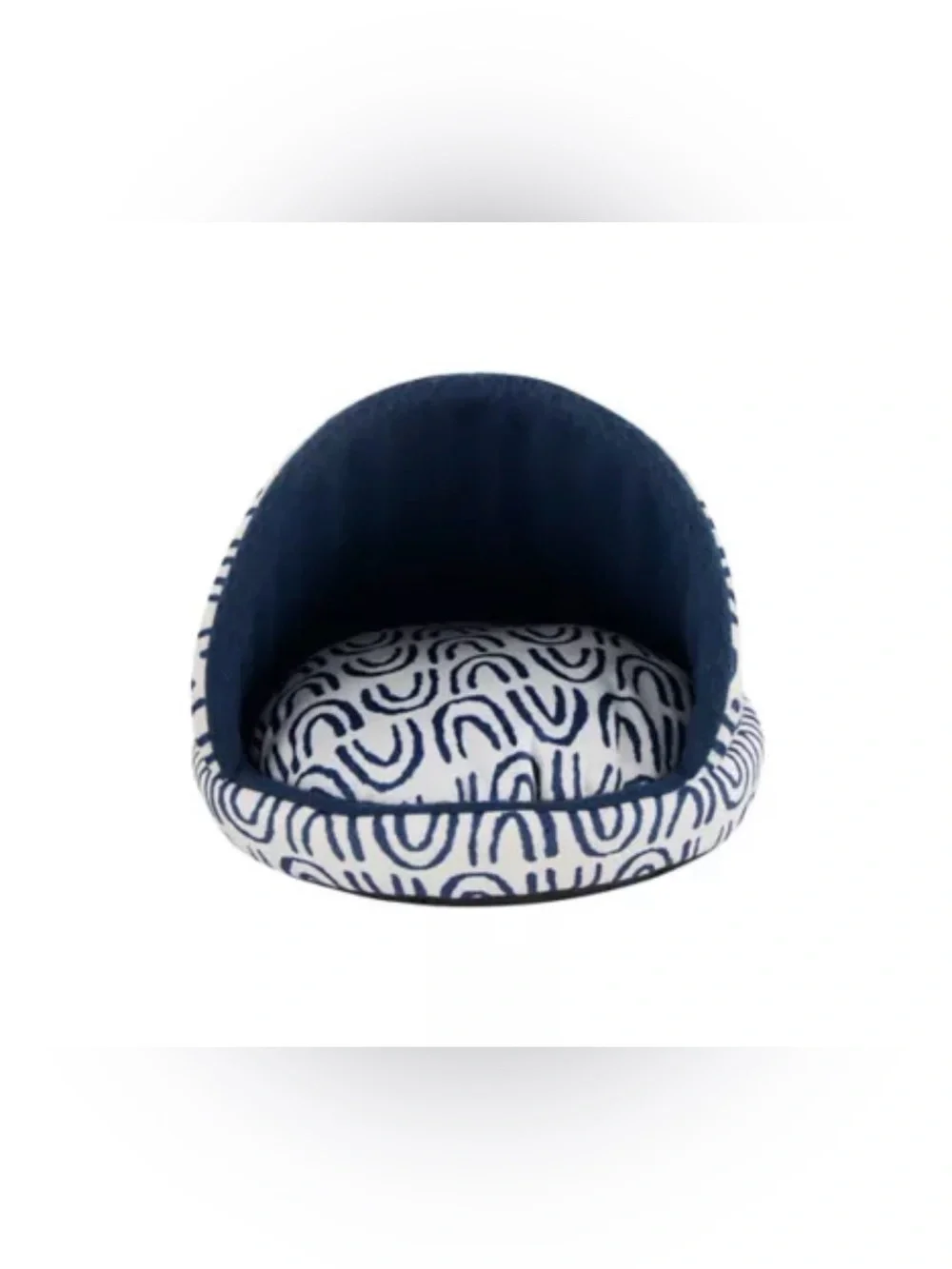 Full Cheeks Navy & White Cave Pet Bed